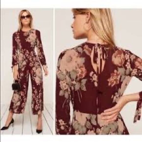 Reformation Missy Ava Floral Wide Leg Jumpsuit